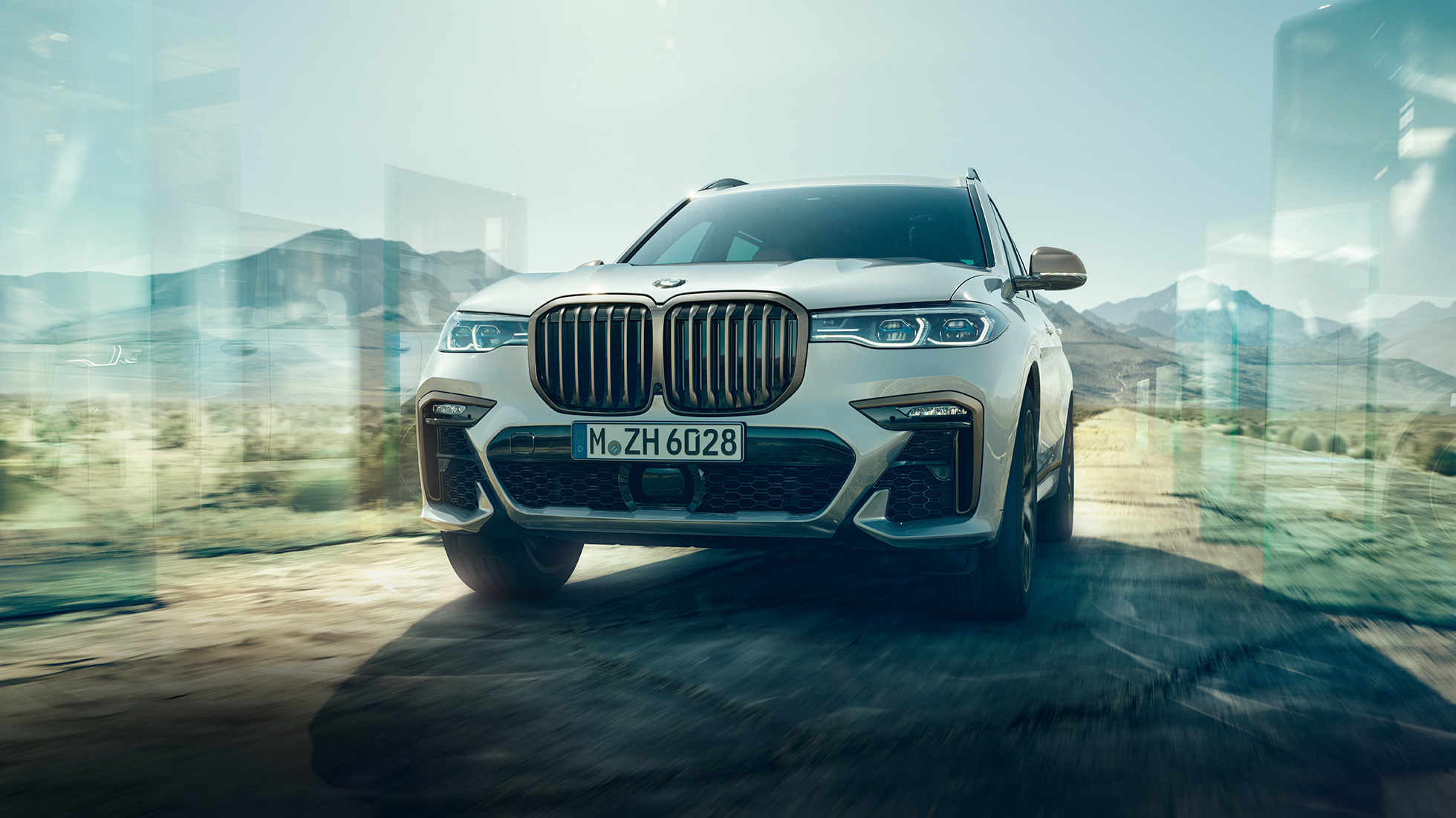 BMW X7 M50d, eestvaade BMW X7 M50d Mineral White, eestvaade, G07, 2019