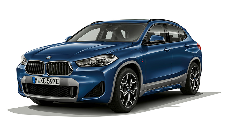 BMW X-seeria pistikhübriid BMW X2 F39 kolm neljandikku külgvaade BMW X-seeria pistikhübriid BMW X2 F39 kolm neljandikku külgvaade