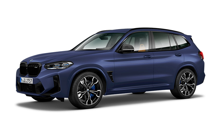 BMW X-seeria BMW X3 M Automobiles G01 kolm neljandikku külgvaade BMW X-seeria BMW X3 M Automobiles G01 kolm neljandikku külgvaade