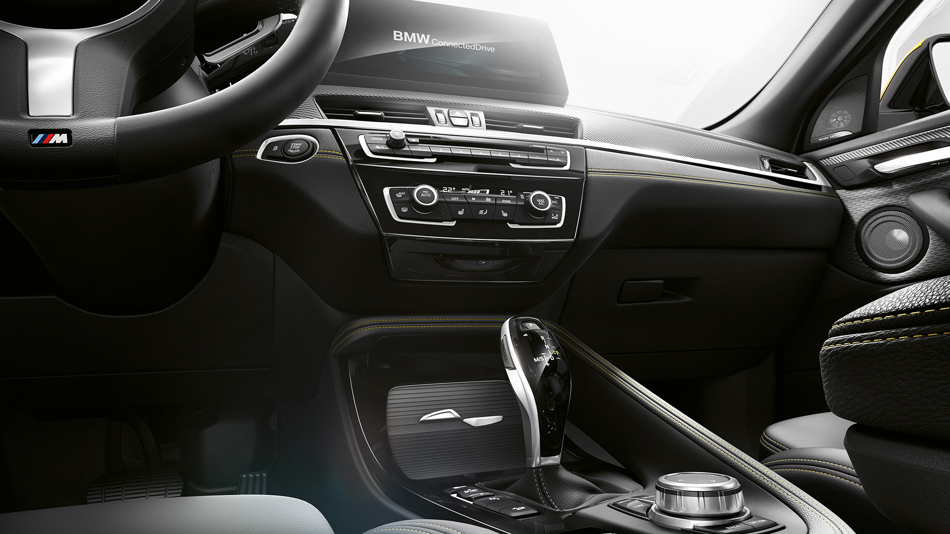 BMW X2 F39 keskkonsool BMW X2 2018 F39 salong, keskkonsool