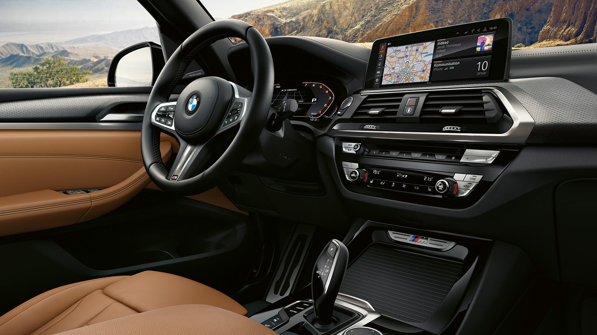 BMW X3 M40i, rool ja armatuurlaud BMW X3 M40i, rool ja armatuurlaud