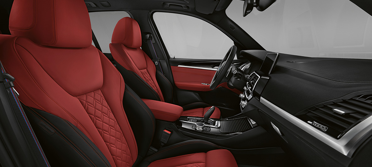 BMW X3, BMW Individuali laiendatud valiku peene tekstuuriga ’Merino’ nahkpolster toonis Fiona Red/Black BMW X3, BMW Individuali laiendatud valiku peene tekstuuriga ’Merino’ nahkpolster toonis Fiona Red/Black