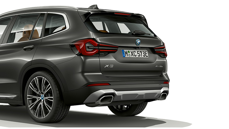 BMW X3 G01 Sophisto Grey, tagaosa disain, 2021 BMW X3 G01 Sophisto Grey, tagaosa disain, lähivaade, 2021