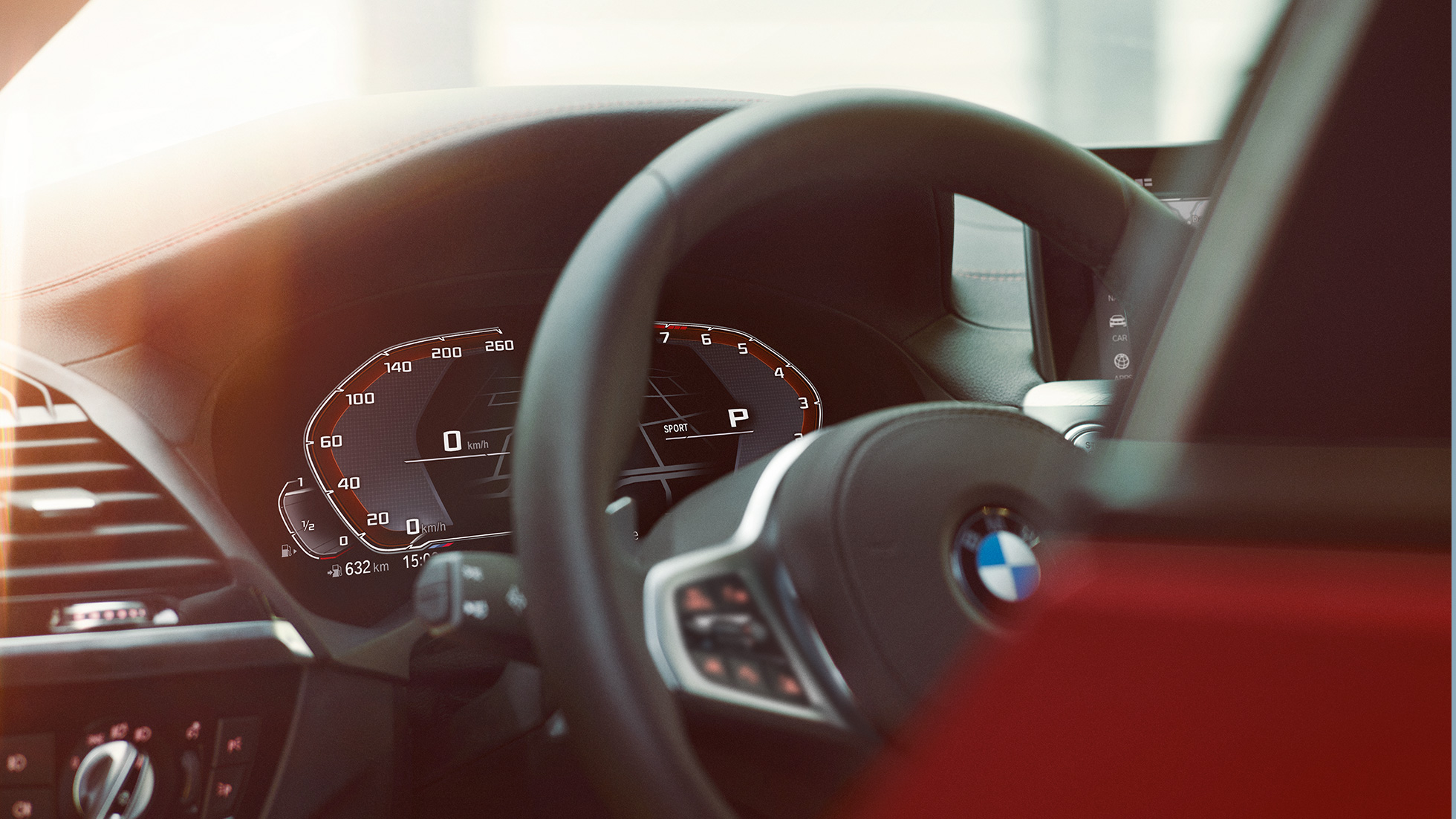Juhikoht, BMW X4 BMW X4 G02 2018, lähivaade juhikohast