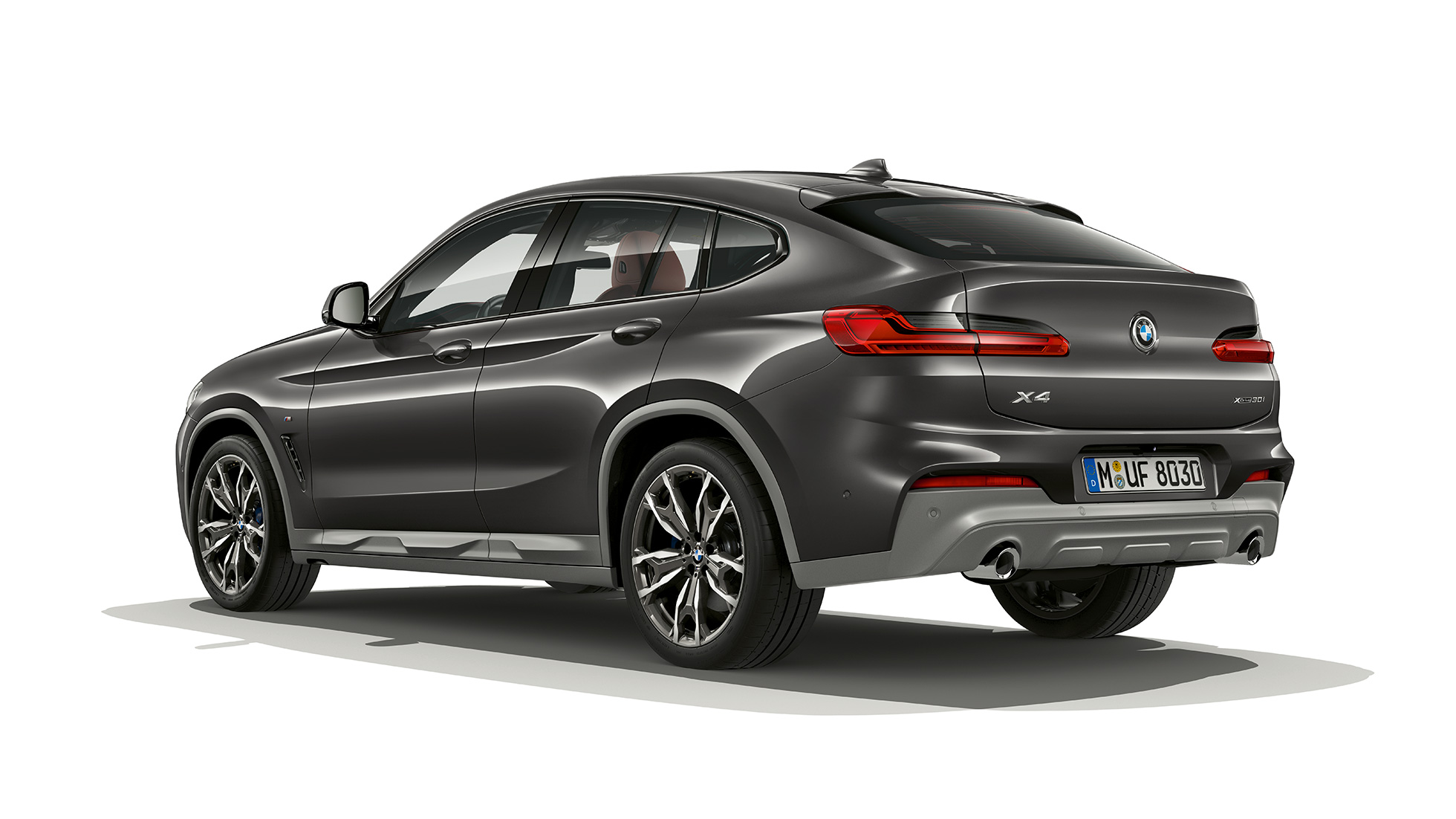 3/4 tagantvaade, BMW X4 mudel M Sport X BMW X4 xDrive30i mudel M Sport X G02 2018 toonis Sophisto Grey Brilliant Effect, 3/4 tagantvaade
