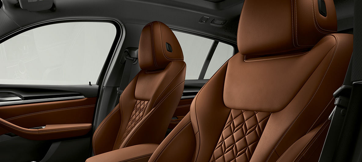 BMW Individual laiendatud nahkpolster 'Merino' Tartufo, BMW X4 BMW Individual laiendatud nahkpolster 'Merino' Tartufo, BMW X4, G02 2018, salong