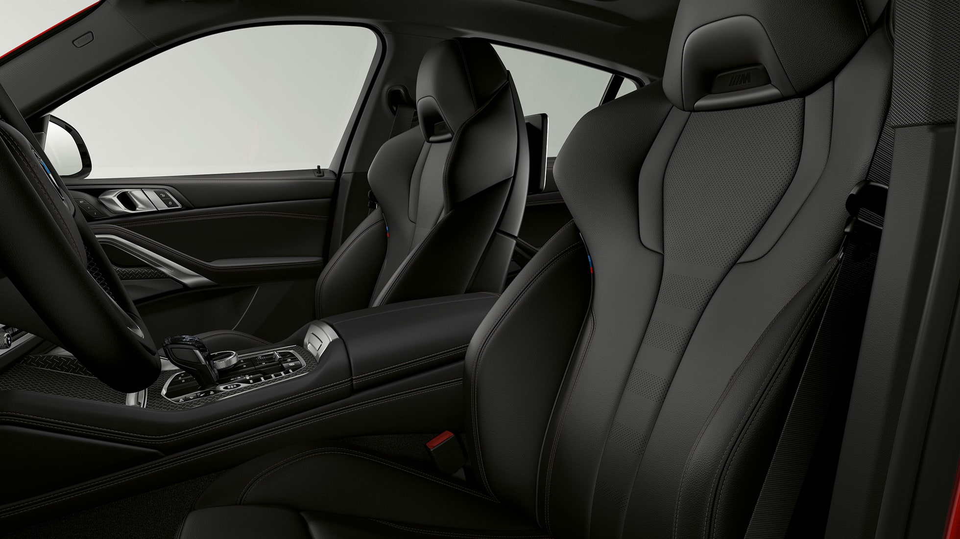BMW X6 koos BMW xLine’iga, istmekatted. BMW X6 koos BMW xLine’iga, salong, fookus istmekattel.