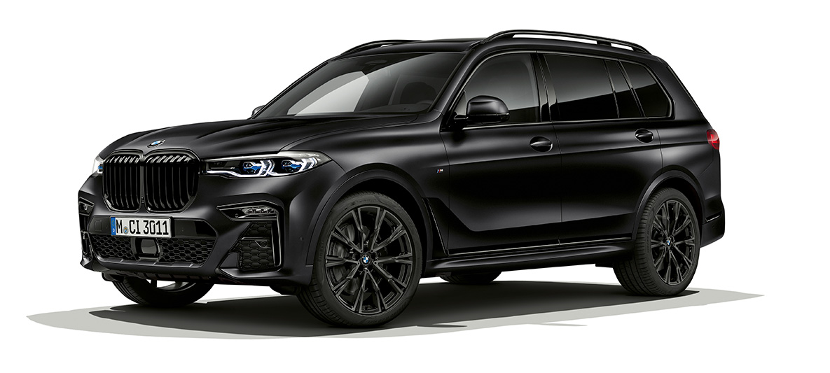 BMW X7 Edition G06 2019, BMW Individual Frozen Black metallik BMW X7 Edition G06 2019, BMW Individual Frozen Black metallik, kolm neljandikku eestvaade