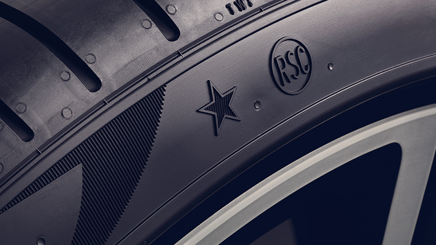 BMW veljed ja rehvid ELi rehvimärgise lähivaade