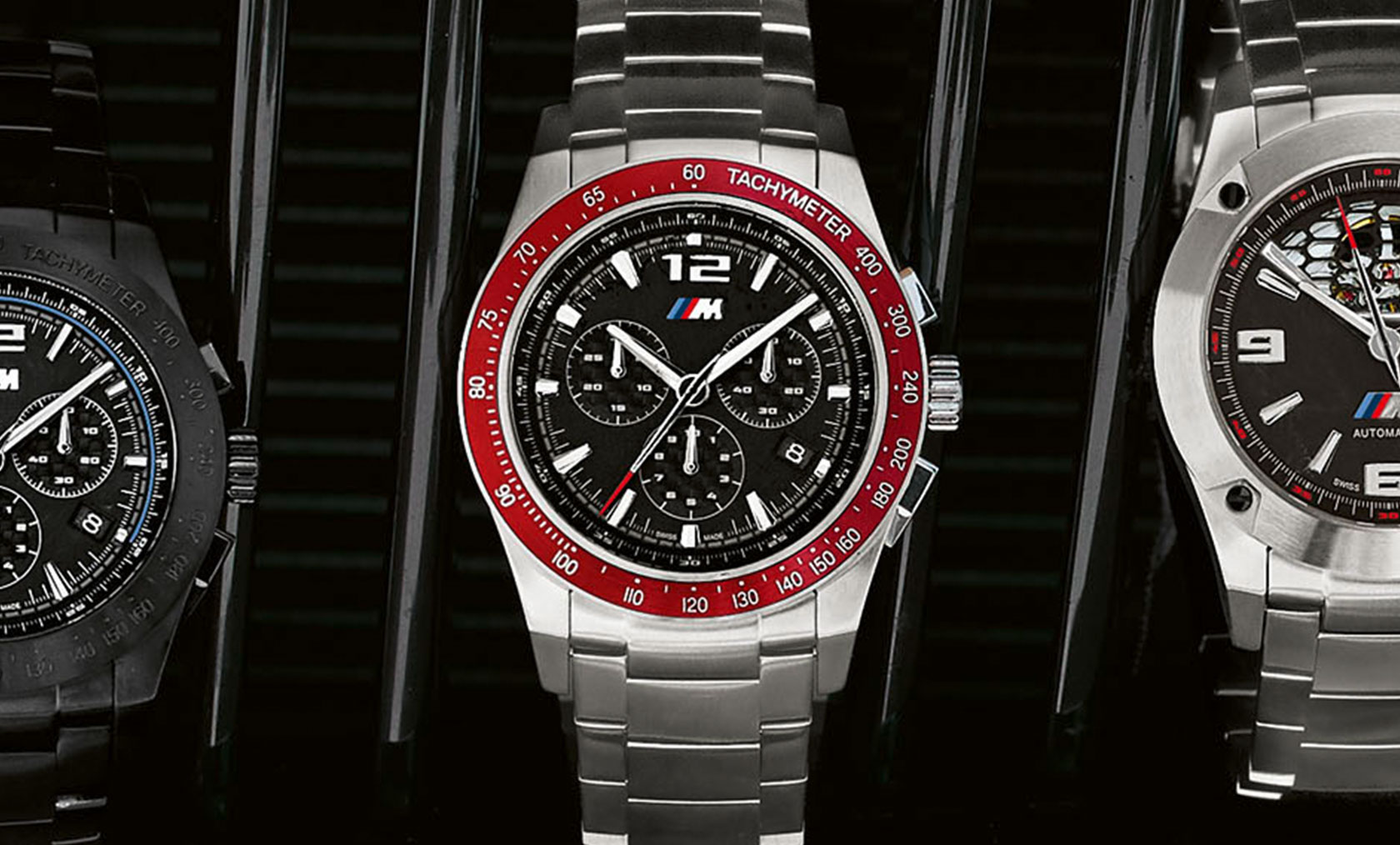 BMW M-i kell Chrono Metal Strap. See on BMW M-i kella Chrono Metal Strap tootepilt.