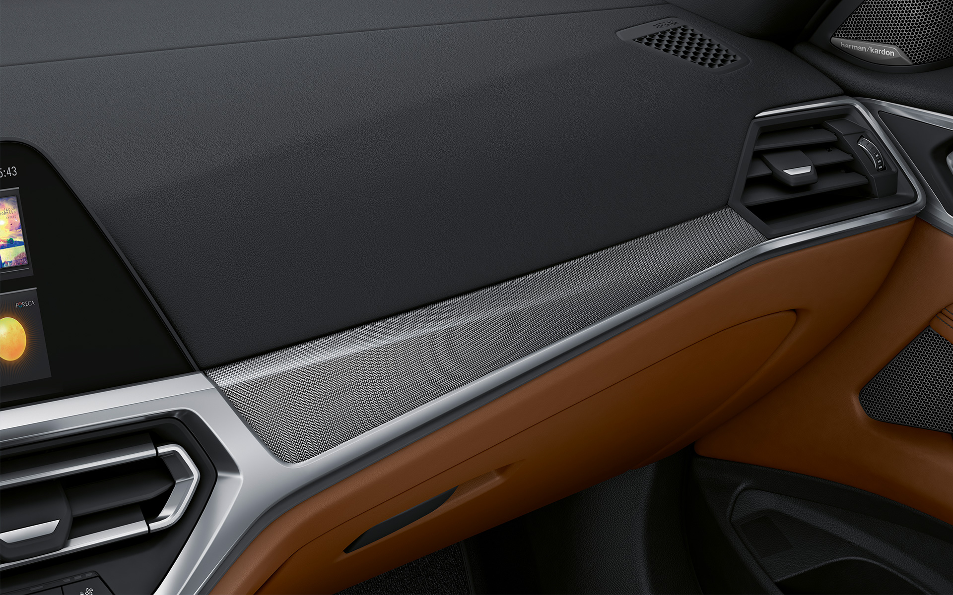 BMW Individual salongi dekoratiivliistud Aluminium Fabric, kõrgläikega, lähivaade BMW Individual salongi dekoratiivliistud Aluminium Fabric, kõrgläikega, lähivaade