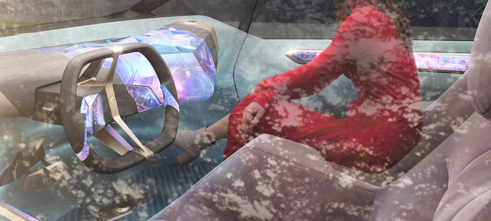 BMW i Vision Circular 2021, ideeauto, salongi disain