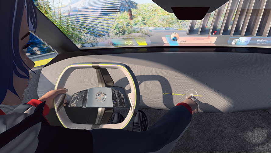 BMW i Vision Dee, interaktiivne suhtlus BMW i Vision Dee, Vision-mudel, interaktiivne suhtlus