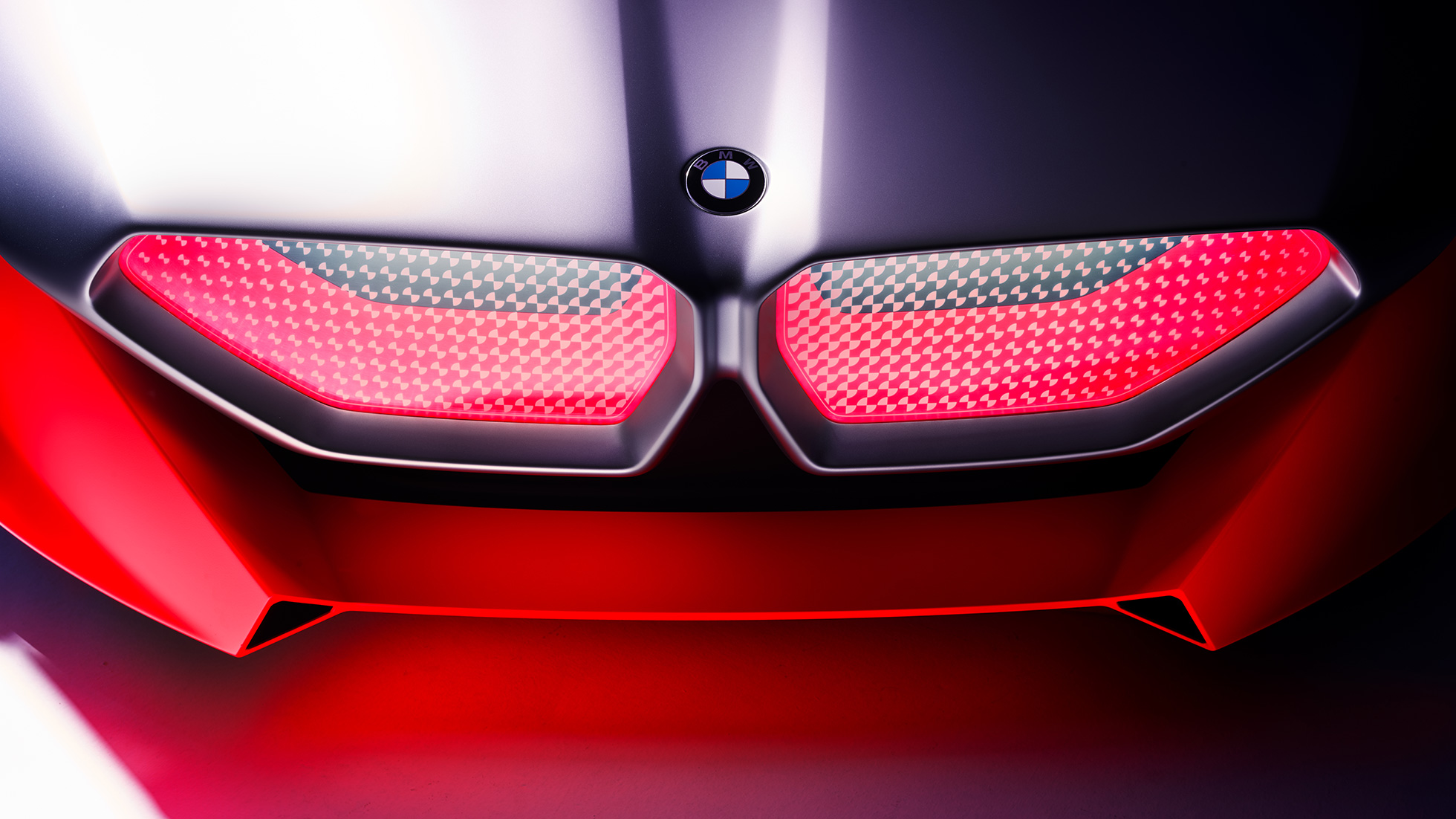 BMW Vision M NEXT, välisilme, BMW neerukujuline iluvõre BMW Vision M NEXT, lähivaade, välisilme, BMW neerukujuline iluvõre