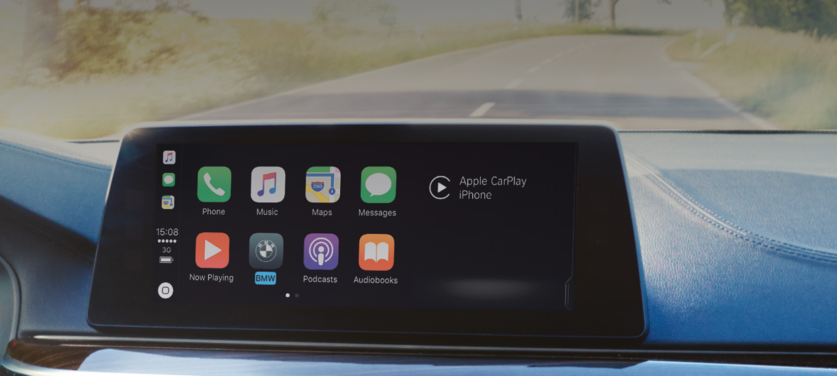 Apple CarPlay® nutitelefoni integreerimine Apple CarPlay® nutitelefoni integreerimise menüü BMW ConnectedDrive’i keskpaneeli ekraanil