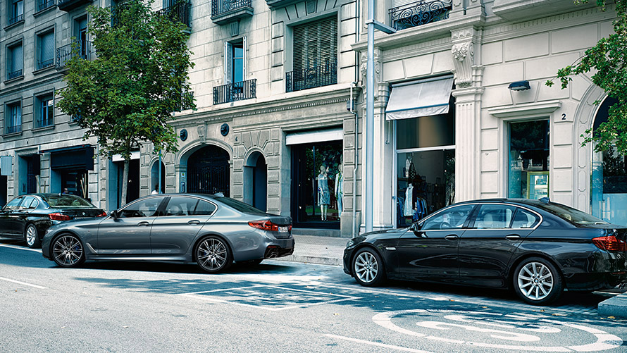 ParkNow BMW parkimine parkimiskohta ParkNow abil.