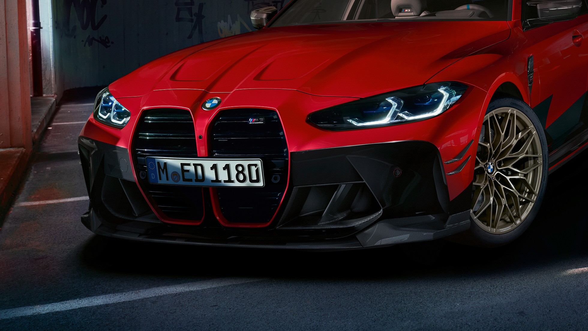 BMW M3 G80, eestvaade BMW M Performance’i lisavarustus, BMW M3 G80, eestvaade