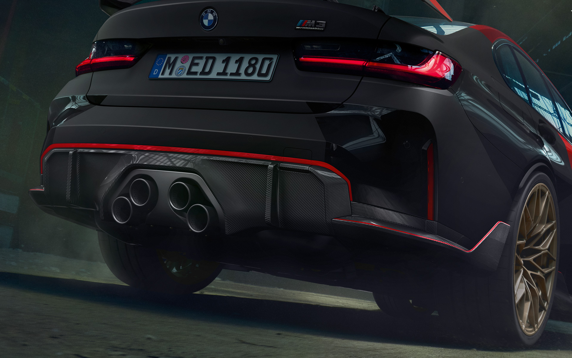 BMW M Performance’i lisavarustus, BMW M3 G80, kolm neljandikku tagantvaade